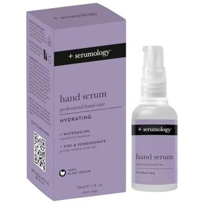 Image of SERUMOLOGY Hand Hydrating Professional Omega 3 Serum 30ml, 100% Plant Based Natural