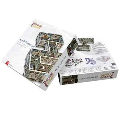 Image of Archon Studio Dungeons &amp; Lasers: Sci Fi Starter Set Unpainted and Unassembled Tabletop RPG Terrain Game for Lasers 280 Pieces Ages 14+, (ARCDNL0001)