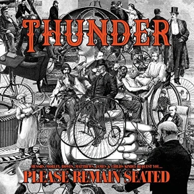 Image of Thunder Please Remain Seated Orange vinyl Sealed 2019 UK 2 LP set BMGCAT334CDLP