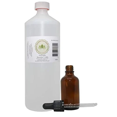 Image of Food Grade Hydrogen Peroxide 12% (11.99%) 1000ml Pure Unstabilized H2O2 (H O H) With 30ml Bottle &amp; Pipette
