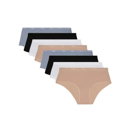Image of Dim Women&#039;s Lot de Boxers les Pockets Ecodim X8 Shorts, Black/White/Grey/Skin, S (Pack of 8)