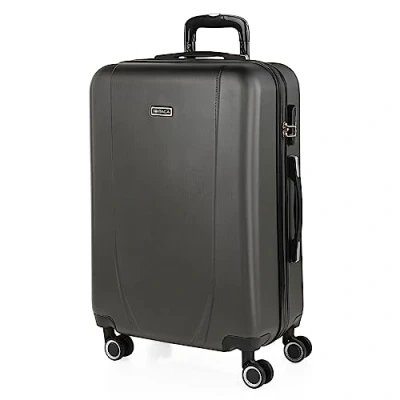 Image of ITACA Lightweight Suitcases Large ABS Hard Shell Suitcase 75cm Travel with Combination Lock Rigid 4 Wheels an, Anthracite