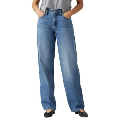 Image of Levi&#039;s Women&#039;s Baggy Dad Jeans, Heavy Check, 34W x 32L