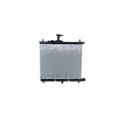 Image of 253100X100, 253100X400 Engine radiator NRF 53025 Aluminium 447mm 351mm 17mm with mounting parts Brazed cooling fins HYUNDAI: i10 I
