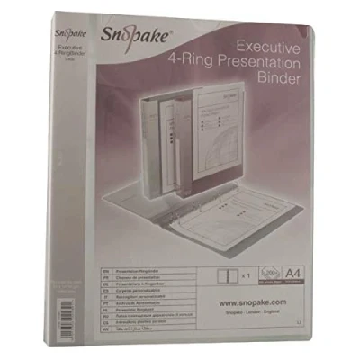 Image of Snopake Executive Presentation 4D Ring Binder A4 Clear 13386+ Finchley Pen Free