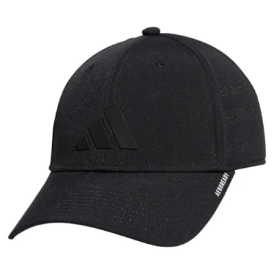 Image of adidas Men&#039;s Gameday Structured Stretch Fit Hat, Flexible Athletic Sports Cap, Black/4.0, Small Medium, S M