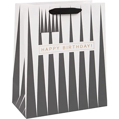 Image of Glick Luxury Gift Bag, Large Celebration Black Geo Wrap 260x315x135mm,