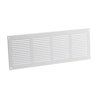 Image of 400x150mm / 16x6&quot; inch White Metal Air Vent Grille Cover with Insect Mesh Ventilation