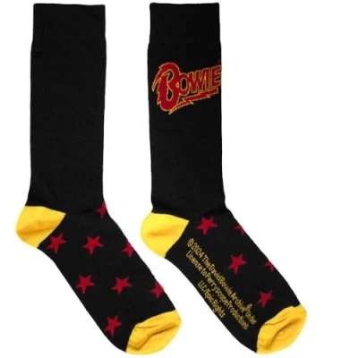 Image of David Bowie Stars Logo Ankle Socks UK Size 6 11, black, 11