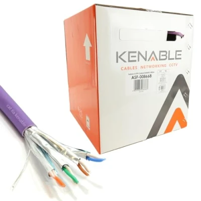 Image of kenable Cat6A S/FTP COPPER Low Smoke LSZH 10 Gigabit Network Cable Reel 305m [305 metres]