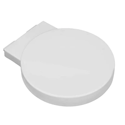 Image of Flipped Warmth Round Toilet Seat Soft Close with Quick Release And Adjustable Hinges Shape for Easy Installation Cleaning,White