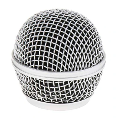 Image of Steel Mic Grille Mesh Grill Ball Cover Head Mount for Shure SM58 BETA58 Microphone Accessory 1pcs