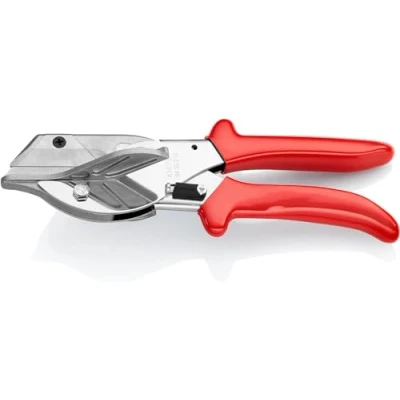 Image of Knipex Mitre Shears for plastic and rubber sections chrome plated, with grips 215 mm 94 35 EAN