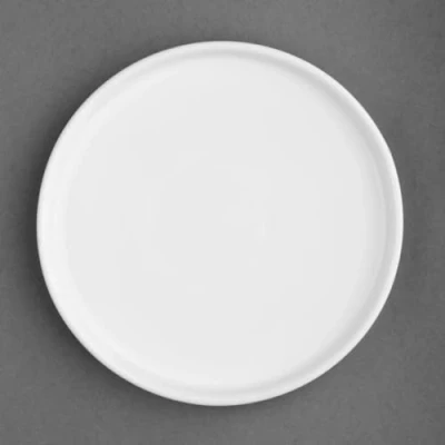 Image of Olympia Whiteware Flat Round Plate 215mm 8&quot; (Box 6)