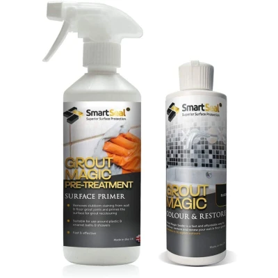 Image of Smartseal Grout Magic Bundle 500ml Primer + 237ml Limestone Pack of 2