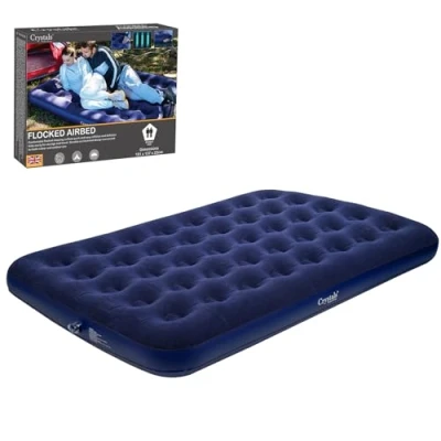 Image of Crystals Double Blow Up Airbed, Quick Inflatable Air Mattress for Adults &amp; Kids, Waterproof Camping Mattress, Bed Indoor Outdoor Adventures