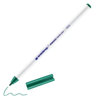 Image of edding 4600 TEXTILE T SHIRT FABRIC PEN GREEN MARKER FINE 1mm Line