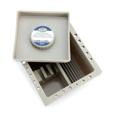 Image of Royal &amp; Langnickel Square Brush Basin, Brown, Large