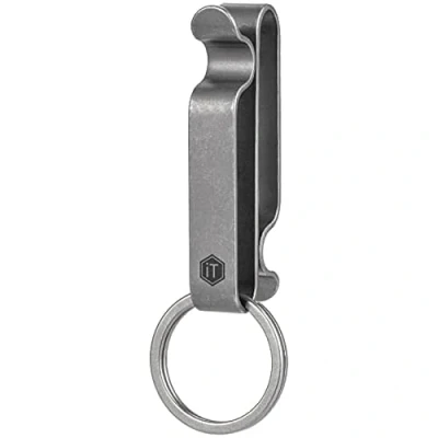 Image of KeyUnity Titanium Double Side Quick Release Key Holder with Detachable Ring, Belt Loop Keychain Clip Ideal EDC Organizer for Men &amp; Women