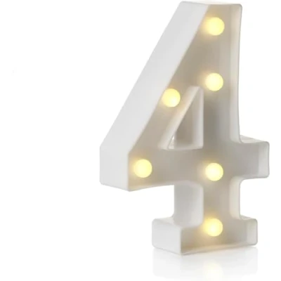 Image of anso LED Alphabet Letter &amp; Number Light Sign Decorations Lamp for Home Birthday Party Event Night Lights 22cm (4)