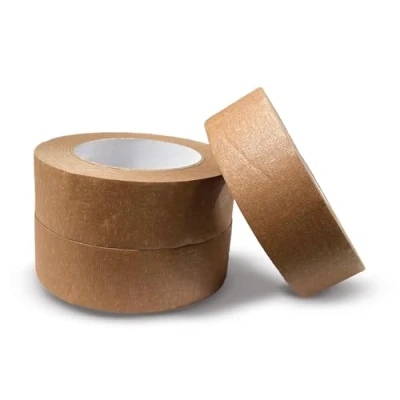 Image of JeeJaan® 3 Rolls Kraft Paper Brown Tape 38mm x 50m Self Adhesive Eco Friendly Fully Recyclable