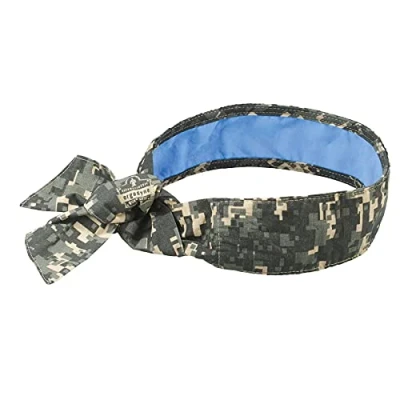 Image of Ergodyne Chill Its 6700CT Cooling Bandana, Lined with Evaporative PVA Material for Fast Relief, Tie Adjustable Fit, Camo (12562)