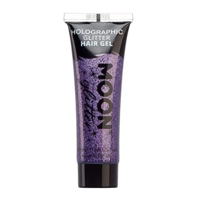 Image of Holographic Glitter Hair Gel by Moon 20ml Purple