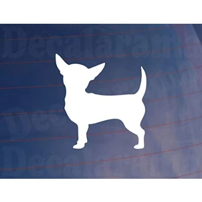 Image of 2X Car Sticker Chihuahua Dog Silhouette Novelty Van Window Bumper Home House Decal