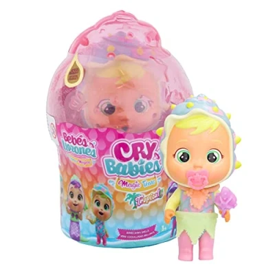 Image of CRY BABIES MAGIC tears Tropical Shiny Shells Sandy Collectible doll that cries Foamy with 8 Accessories Toy for Girls and Boys +3 Years