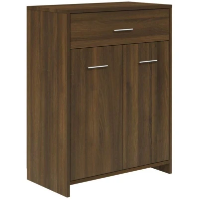Image of vidaXL Bathroom Cabinet Brown Oak 60x33x80 cm Engineered Wood