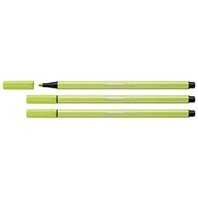 Image of STABILO Pen 68 Set of 3 Felt Tip Pens Lime Green