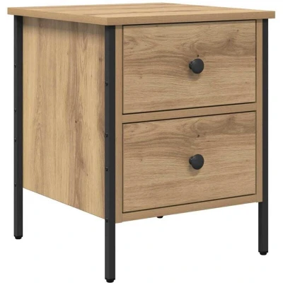 Image of vidaXL Bedside Cabinet Artisan Oak 40x42x50 cm Engineered Wood