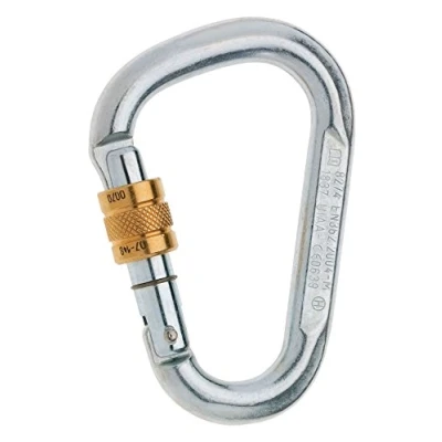 Image of Edelrid HMS Screw Steel Carabiner, Silver 882910000060