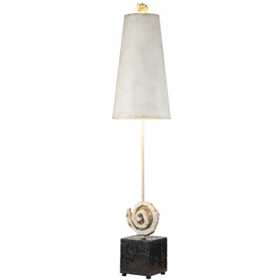 Image of Swirl Table Lamp, Bone White and Black