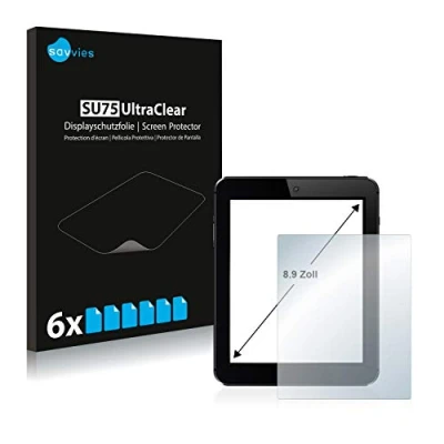 Image of Savvies 6 Pack 8.9&quot; Screen Protector for Tablets with 8.9 inch (22.6 cm) [195 x 114 mm, 1:2] Protection Film Clear