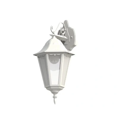 Image of Eglo Outdoor Wall Light Navedo, External Porch Lighting, Lantern Made of White cast Aluminium and Glass, downlighting Outside lamp, E27 Socket, IP44