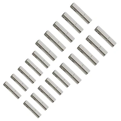 Image of P Prettyia 20 Sets Silver Plated Brass Bracelet Clasps fits Round Leather Cord 2mm 3mm End Caps Bayonet Magnetic Clasp DIY Jewelry Findings Accessories