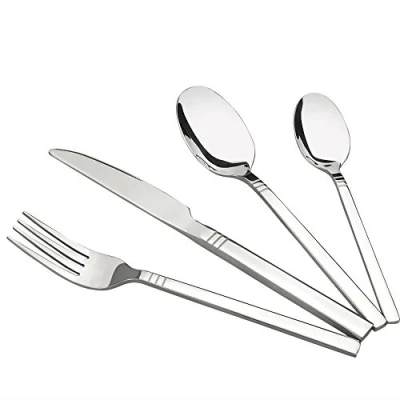 Image of Fosly Cutlery Sets for 10 Persons, 40 Pieces, Stainless Steel Serving
