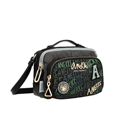 Image of Anekke,Women&#039;s Bag,Medium Shoulder Bag,Faux Leather Bag with 1 Handle and Zip Closure,Voice Nature Woods Collection,Women&#039;s Accessories Accessories,19x14x7 cm, multicoloured