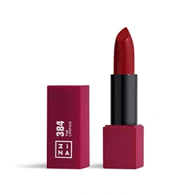 Image of 3INA MAKEUP the Lipstick 384 Wine with Vitamin E &amp; Shea Butter to Nourish Lips Long Lasting Lip Colour Matte Finish and Creamy Texture Vegan Cruelty Free