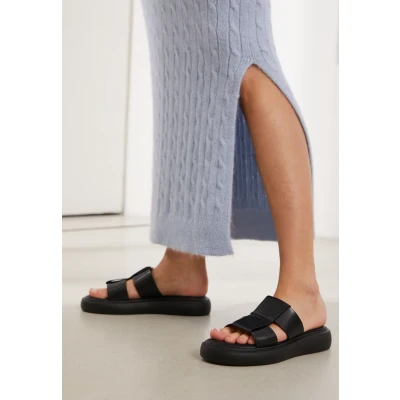 Image of Vagabond Blenda Flatform Leather Mules UK 3