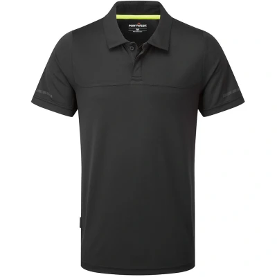 Image of Portwest EV4 Lightweight Polo Shirt S/S Black XXL