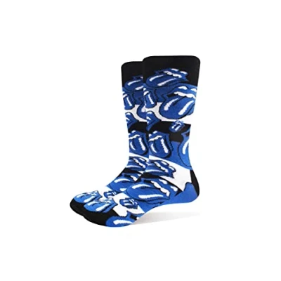 Image of SOCKSHOP Music Collection 1 Pair The Rolling Stones Cotton Socks Blue Tongues One Size