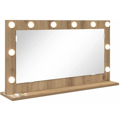 Image of vidaXL Vanity Mirror Artisan oak Particle board 80 x 45 18 cm