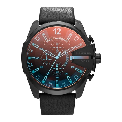 Image of Diesel LG RD BLK ST Chronograph watch, Men&#039;s, Size: One Size, Schwarz