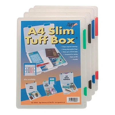 Image of Tiger 300065 A4 Slim Tuff Box, White