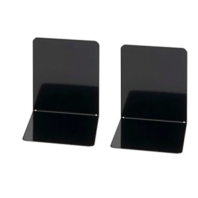 Image of Wedo 102 1101 2 Piece Medium Bookend Set Black