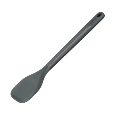 Image of Zyliss Spoontula Medium, Sustainable Wheat Straw/Silicone, Cooking Spoon/Spatula, Heat Resistant Silicone Head, Beluga Grey, 29cm x 6cm, Dishwasher Safe, 5 Year Guarantee