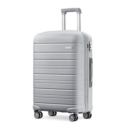 Image of Kono 20 Inch Lightweight 55x40x20cm Cabin Hard Shell Suitcase 40L Travel Carry On Luggage with TSA Lock and 4 Spinner Wheels(Grey)