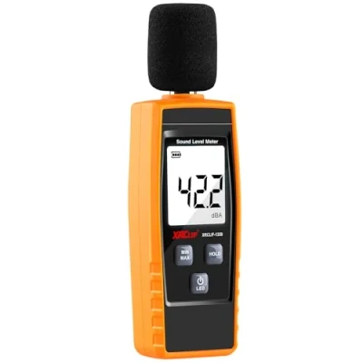 Image of XRCLIF Decibel Meter Digital Sound Level 30 130 dB, Hand held Noise with Backlight Alarm, Monitoring Tester, MAX/MIN, Data Hold
